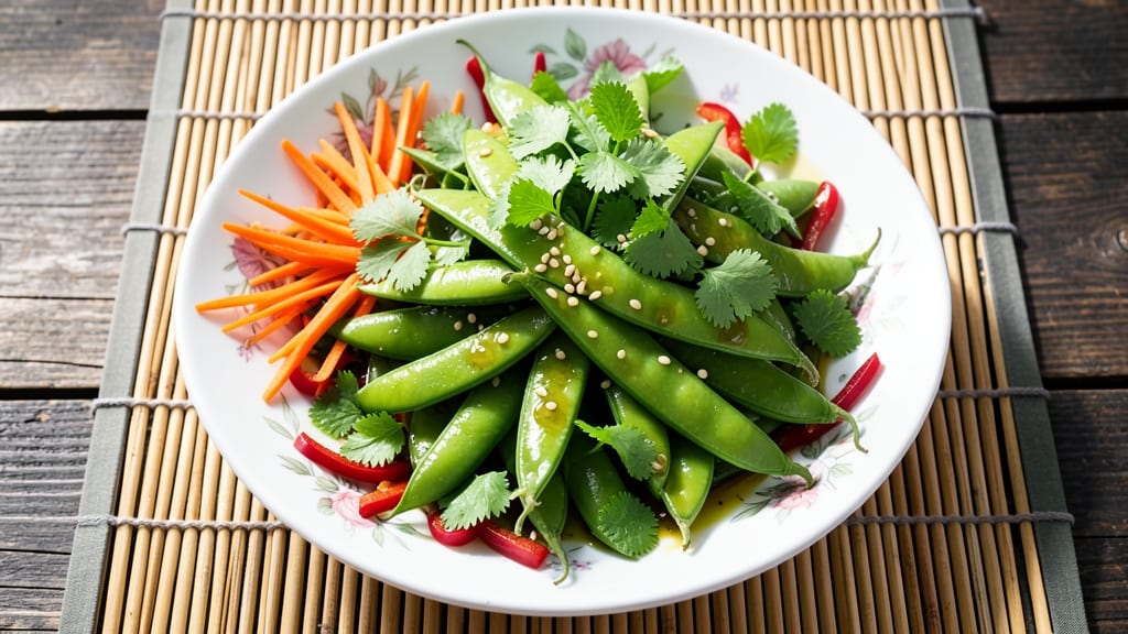 Asian Snow Pea Salad Recipe: Crisp-Tender Peas with Zesty Sesame Lime Dressing