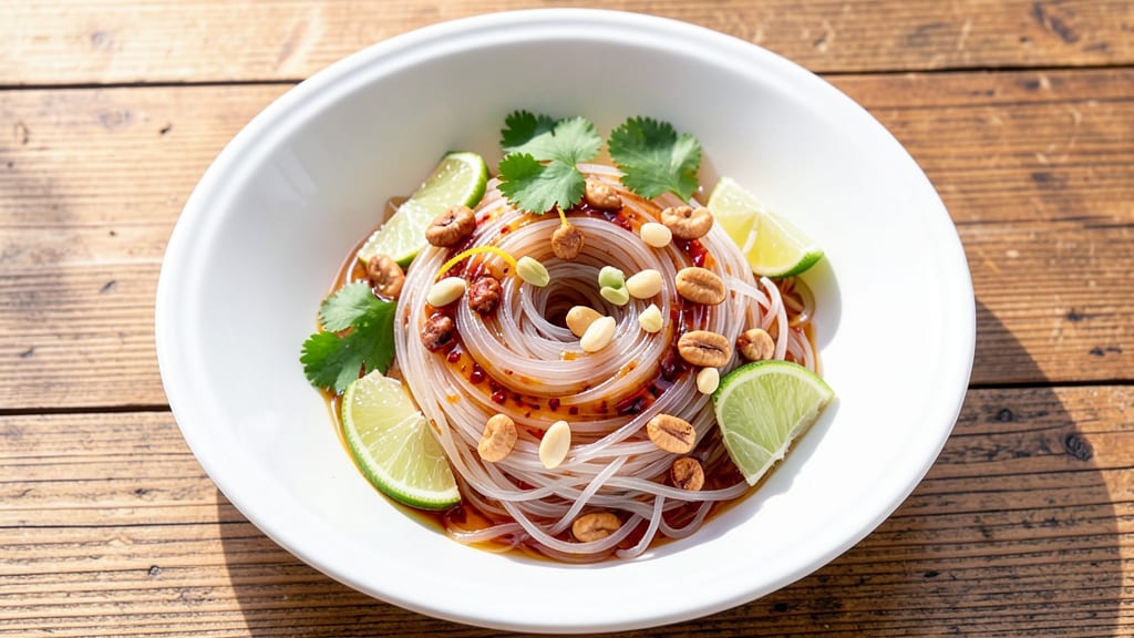 Bean Thread Salad Recipe: Silky Bean Threads With Zesty Lime and Chili Crunch