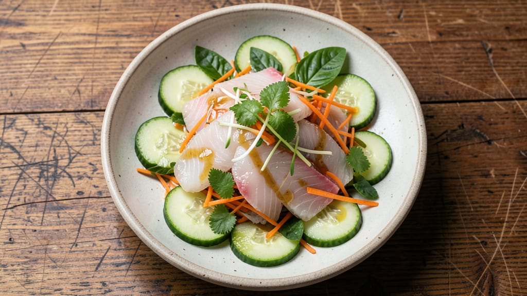 Asian Fish Salad Recipe: Umami-Packed Crunch With Fresh Herbs and Citrus Zing
