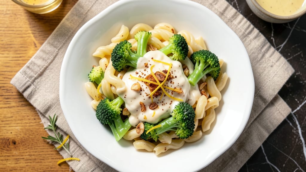 Broccoli Pasta Salad Recipe With Mayonnaise: Crisp-Topped Creaminess That Stands Up to Heat