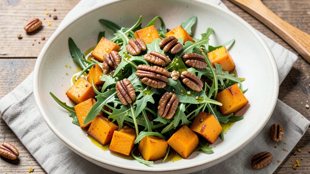 Butternut Squash and Arugula Salad Recipe: Roasted Sweetness Meets Peppery Crunch