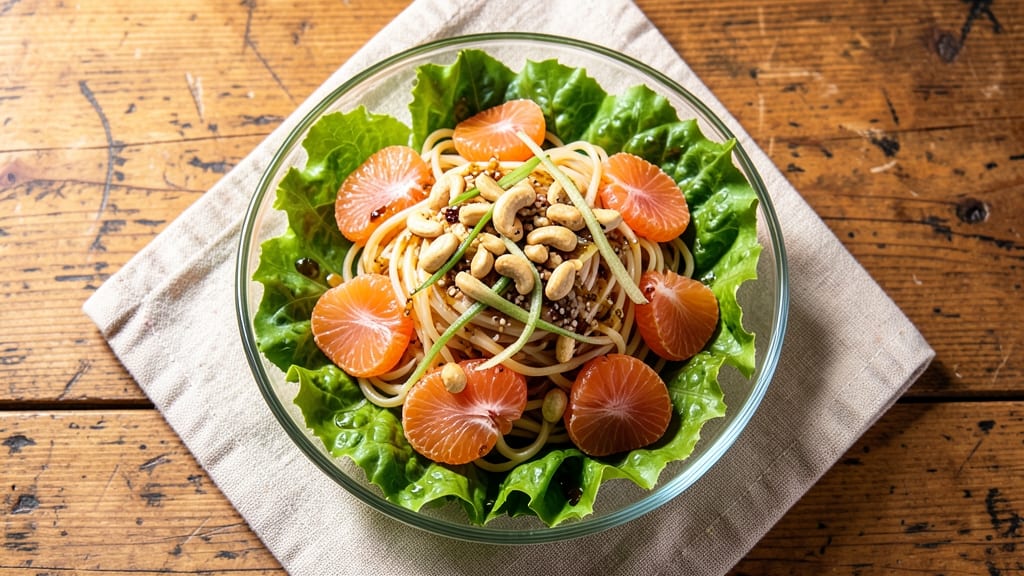 Asian Mandarin Salad Recipe: Bright Citrus and Crunchy Noodle Delight