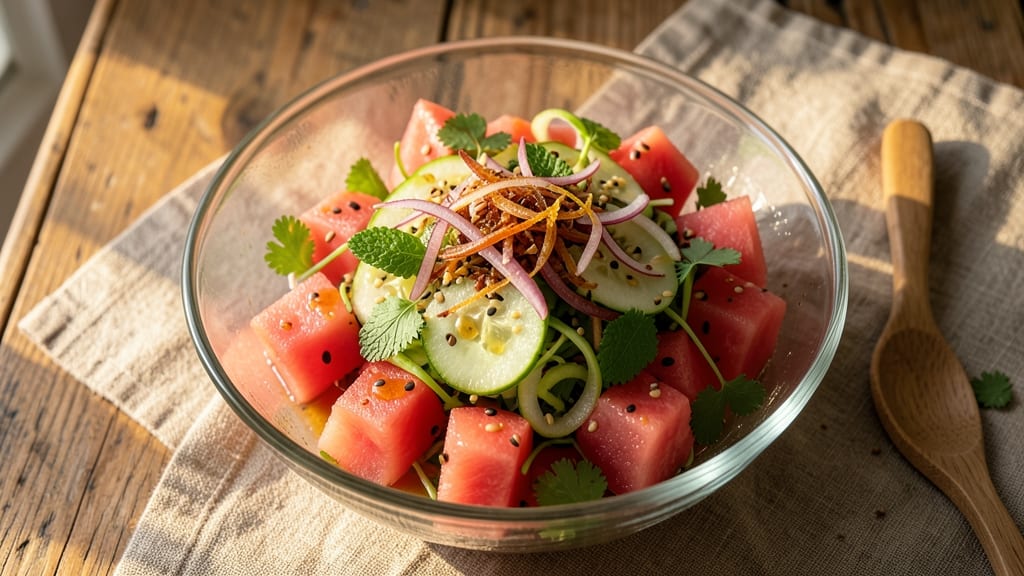 Asian Watermelon Salad Recipe: Refreshing Spice and Citrus Balance