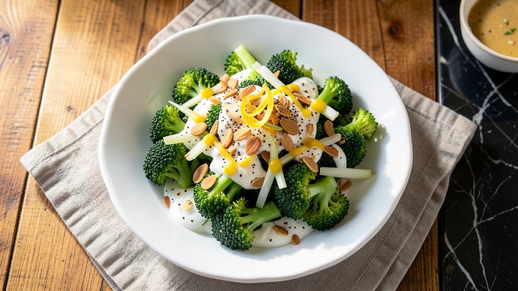 Broccoli Salad Recipe No Sugar: Crispy Celery Crowns Over Tangy Herb Yogurt Bliss