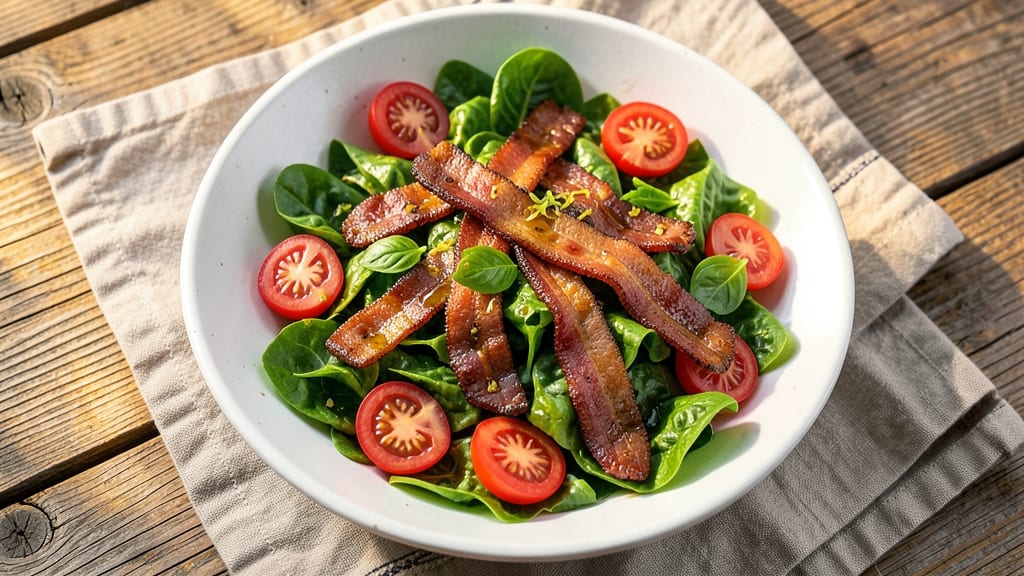 Bacon Lettuce Tomato Salad Recipe: Smoky Crispy Bites Over Fresh Greens