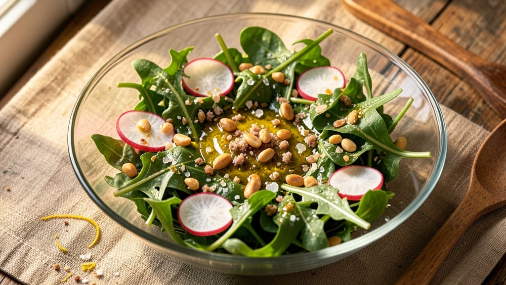 Arugula Salad Vinaigrette Recipe: Bright Lemon-Anchovy Balance for Fresh Bites