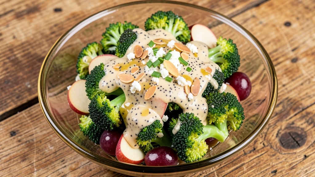 Broccoli Salad Recipe with Poppyseed Dressing: Nutty Crunch Meets Creamy Herb Bliss