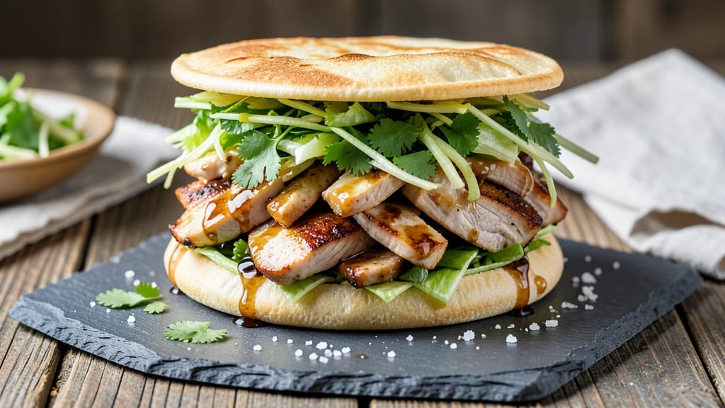 Asian Chicken Salad Sandwich Recipe: Crispy Wonton Wraps with Sweet Chili Bliss