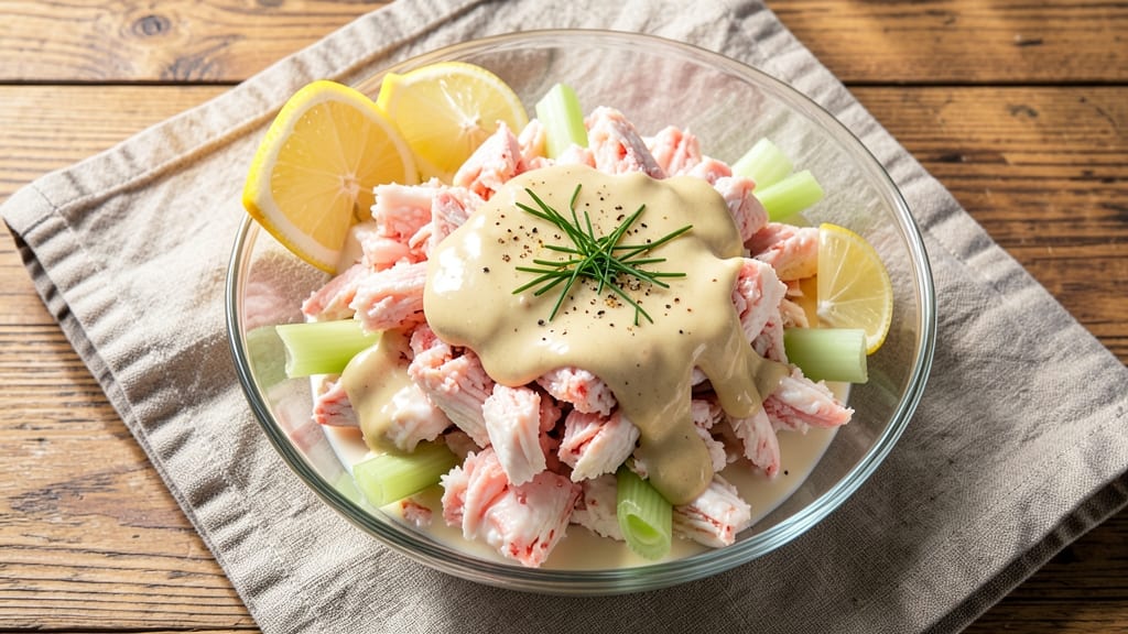 Crab Salad Recipe With Ranch Dressing: Crisp Celery Crowns and Tangy Cream Cheese Bliss