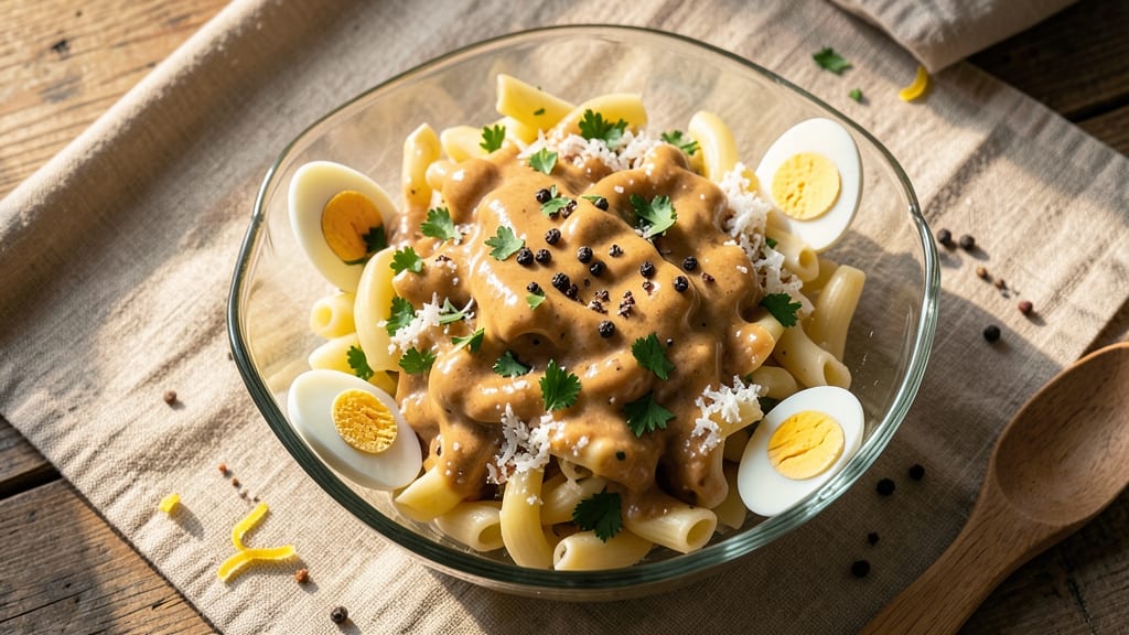 Caesar Macaroni Salad Recipe: Parmesan Crunch and Herb-Infused Cream Cheese