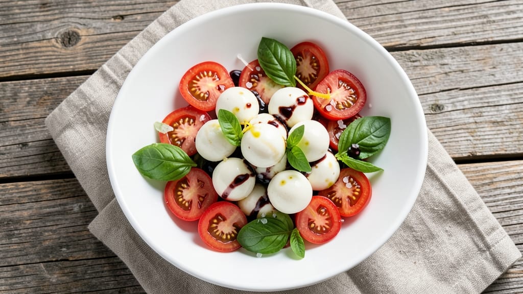 Caprese Salad Recipe With Mozzarella Balls: Fresh Tomato and Basil Bites in Minutes