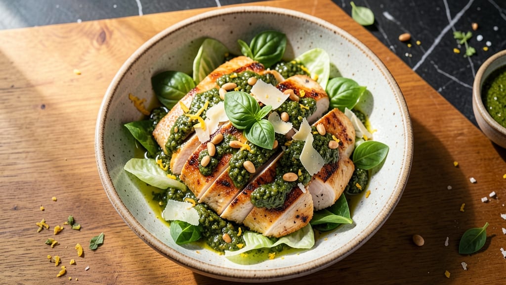Basil Pesto Chicken Salad Recipe: Herb-Packed Protein Meets Crisp Celery Crowns