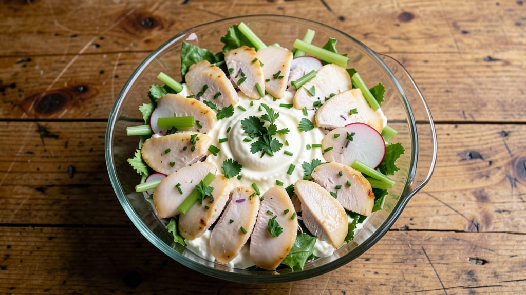 Boarding House Chicken Salad Recipe: Herb-Infused Cream Cheese Base With Crispy Celery