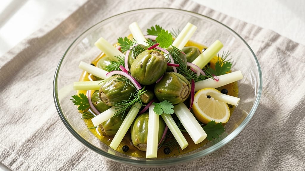 Barefoot Contessa Artichoke Salad Recipe: Celery Crowns Meet Herbed Cream Cheese Bliss