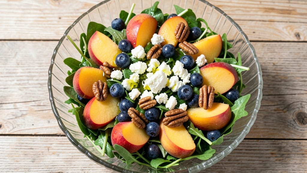 Blueberry Peach Salad Recipe: Sweet-Tart Summer Harmony in 15 Minutes
